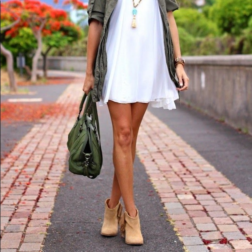Suede Heel Booties